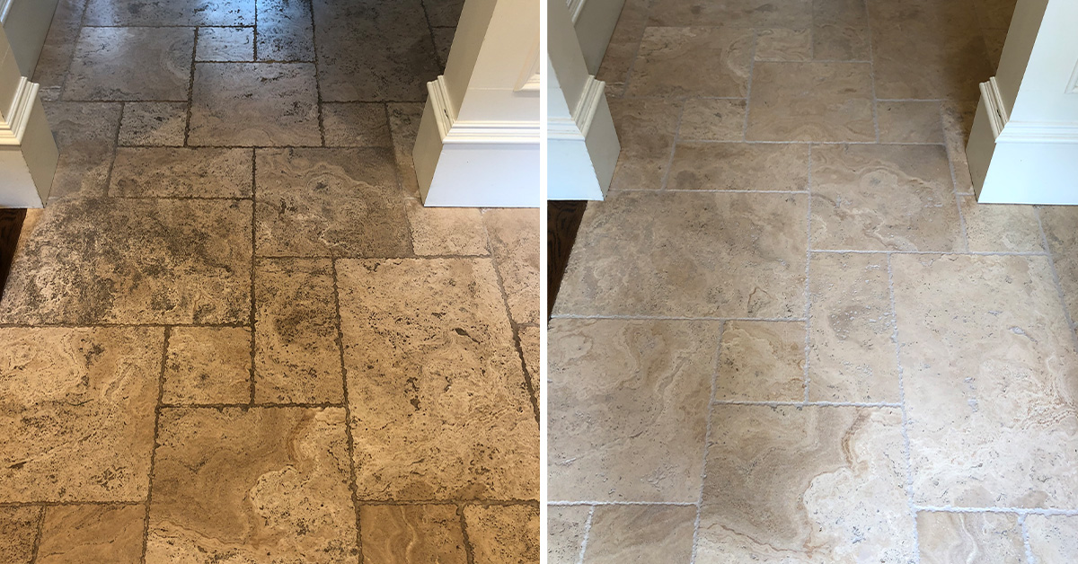 How To Clean Travertine Tile Floors And Grout | Floor Roma