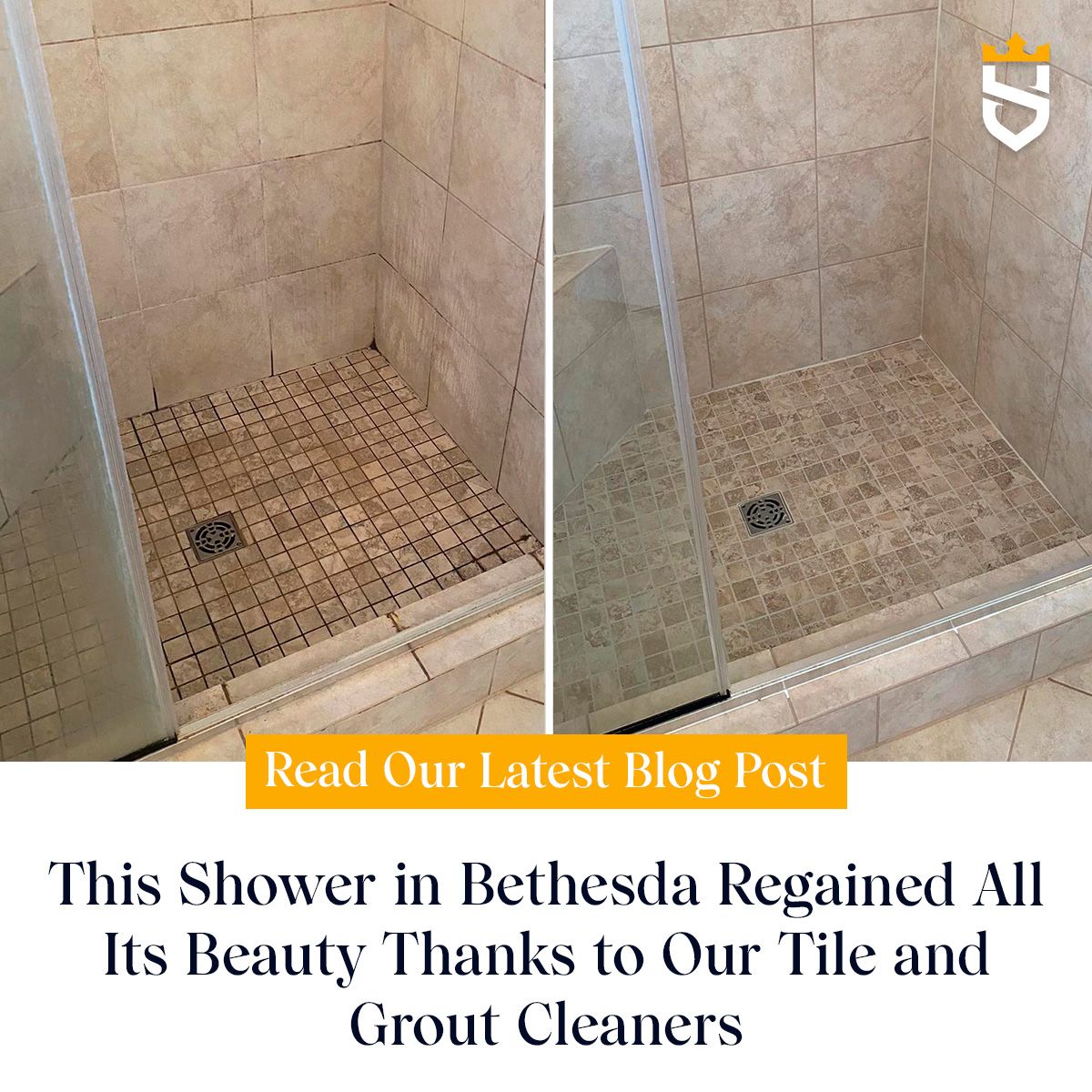 This Shower in Bethesda Regained All Its Beauty Thanks to Our Tile and Grout Cleaners